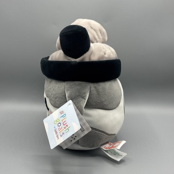 Cuddle Barn #Plushgoals Black Sesame Mooshake Cow Plush Stuffed Toy 10" NEW - Picture 2 of 8